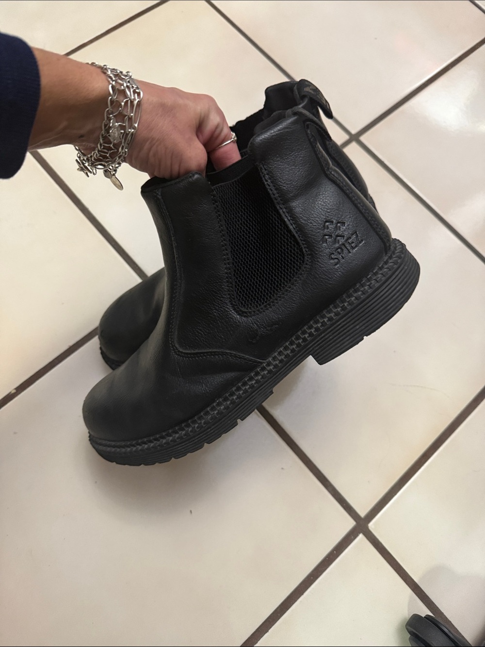 Kids Black Leather Chelsea Boots
